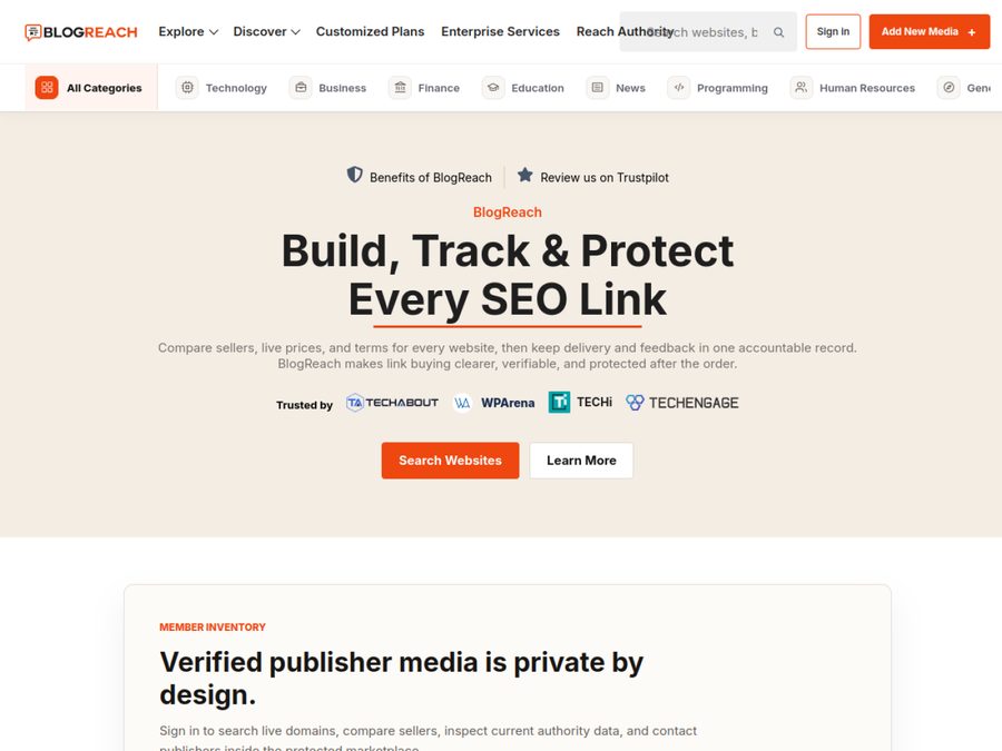BlogReach homepage