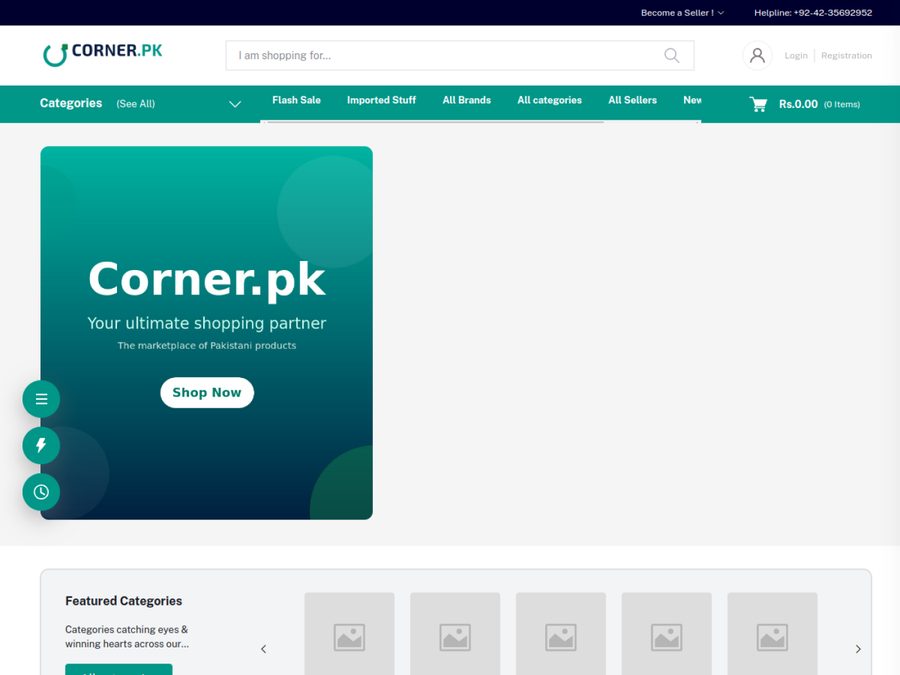 Corner.pk homepage