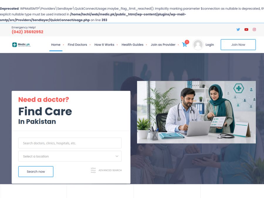 Medic.pk homepage